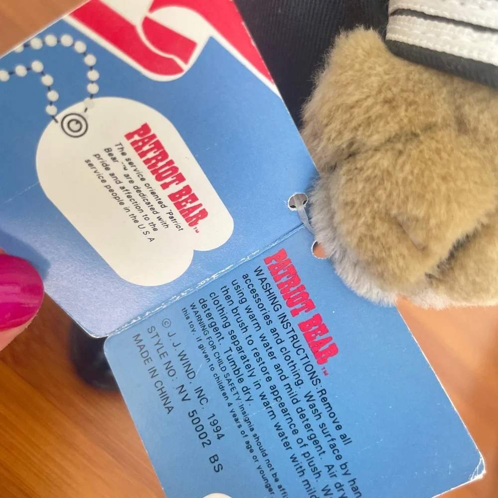 Vintage 1994 Patriot‎ Bear Marine Teddy Bear plushie Limited edition Collectible